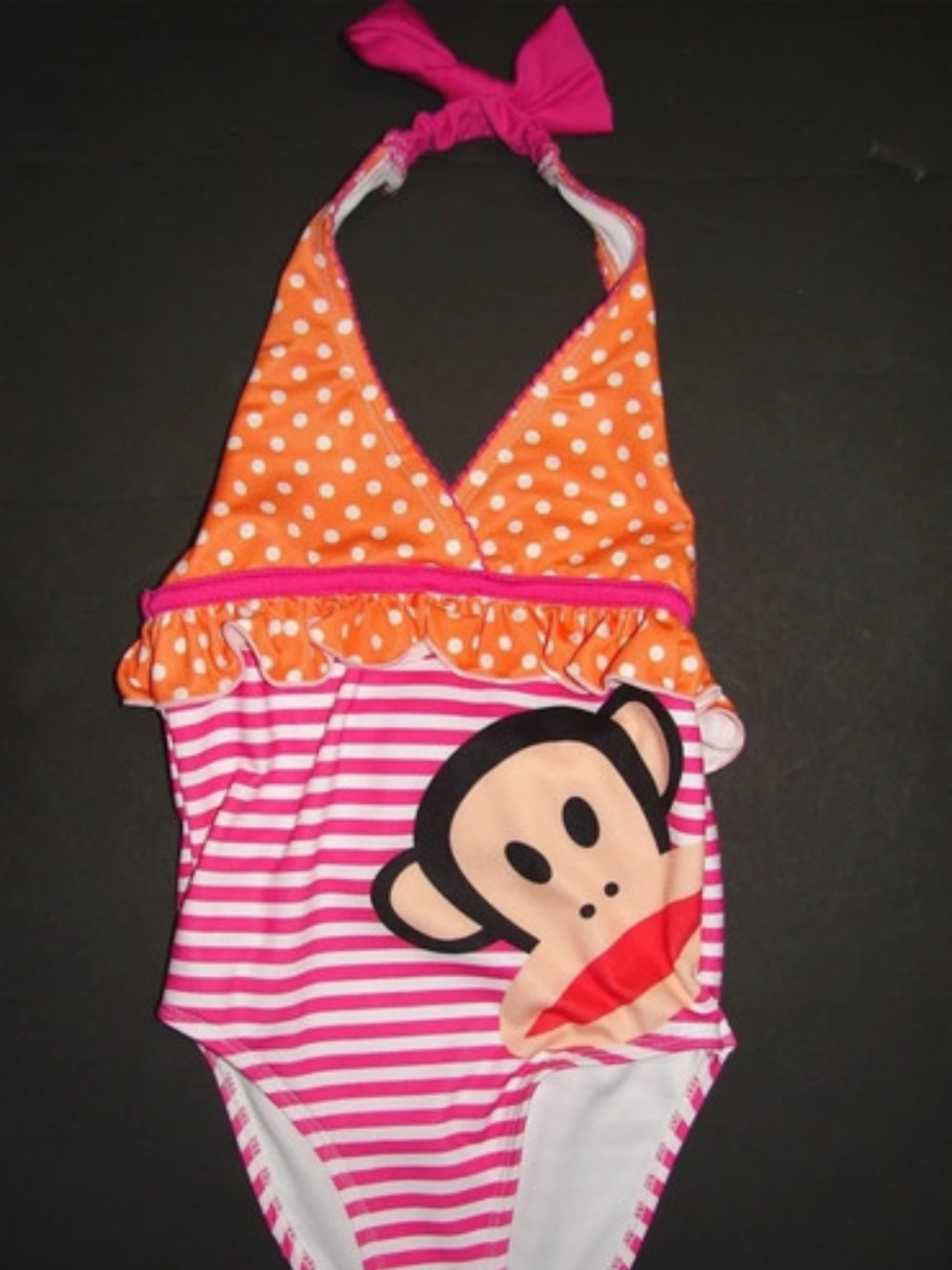 Paul Frank Kids Girls One Piece Swimsuit Pink & Orange size 18